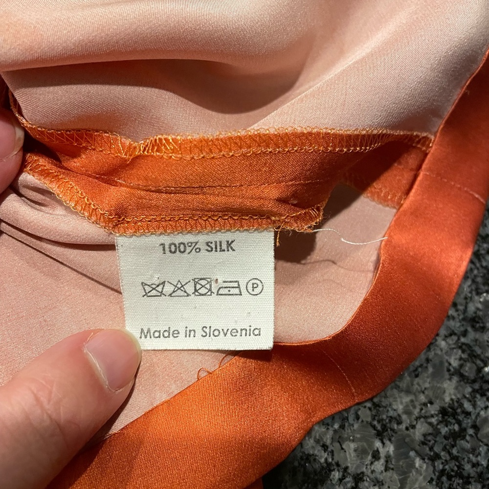 Vintage Dries Van Noten Coral Silk Top Size 40 - Picture 7 of 16